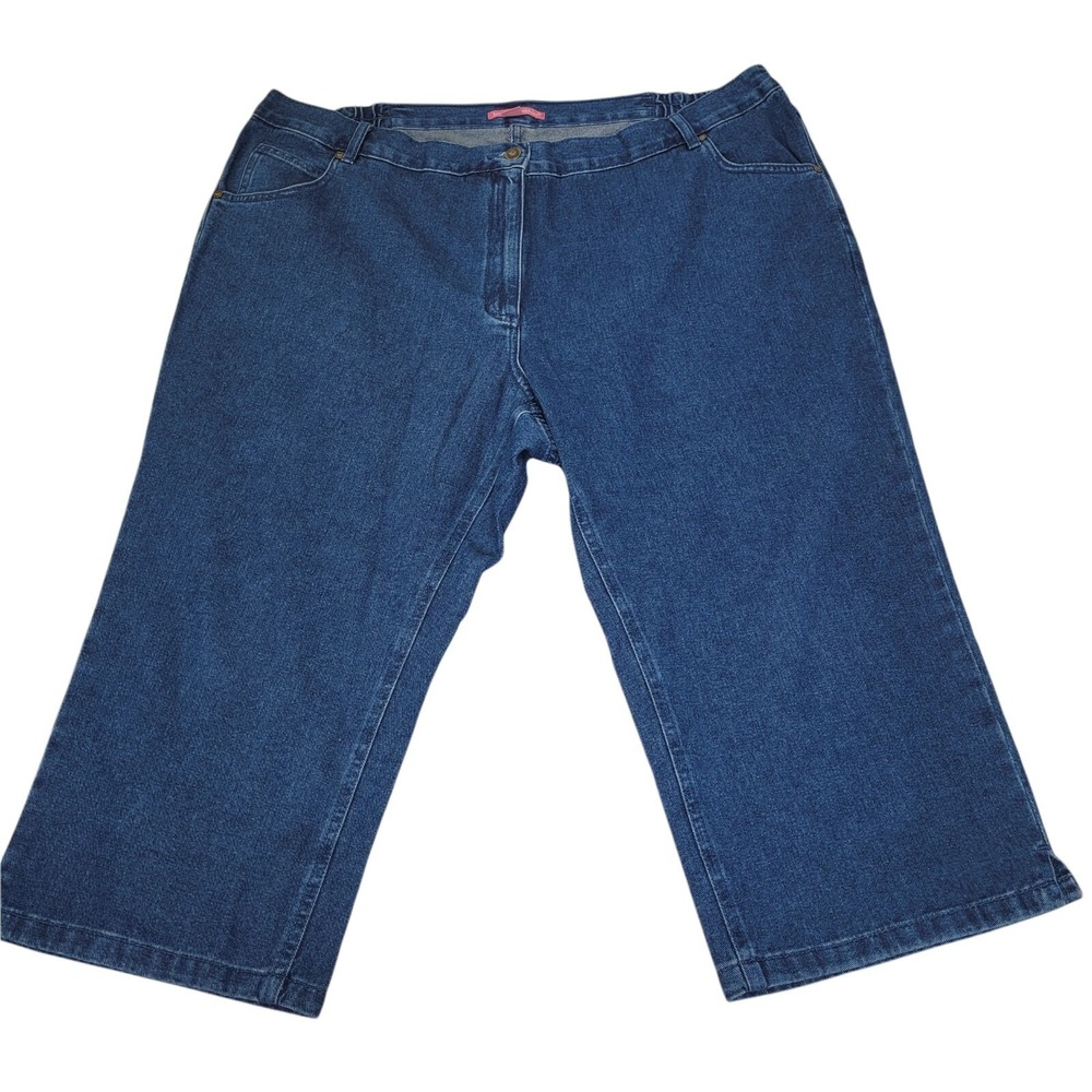 Woman Within Womens Blue 5 Pocket‎ Design Denim Straight Leg Jeans Sz 22W Cotton